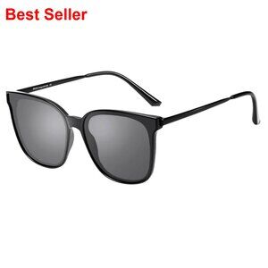 Oversized Polarized Sunglasses Retro Round Mirrored Vintage Lightweight UV400